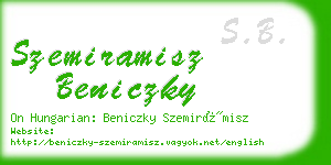 szemiramisz beniczky business card
